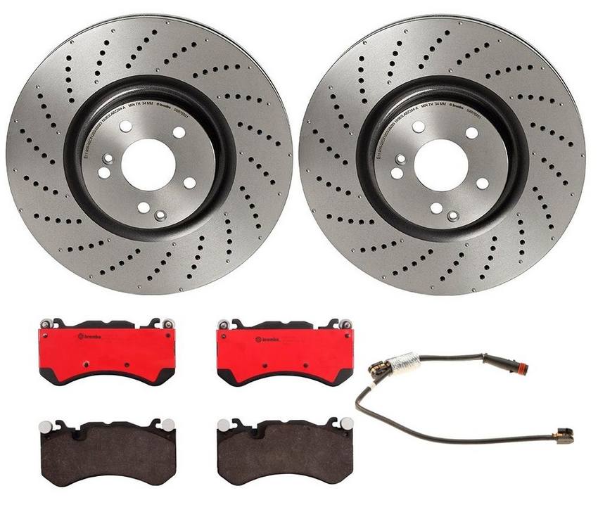 Brembo Brake Pads and Rotors Kit - Front (360mm) (Ceramic)